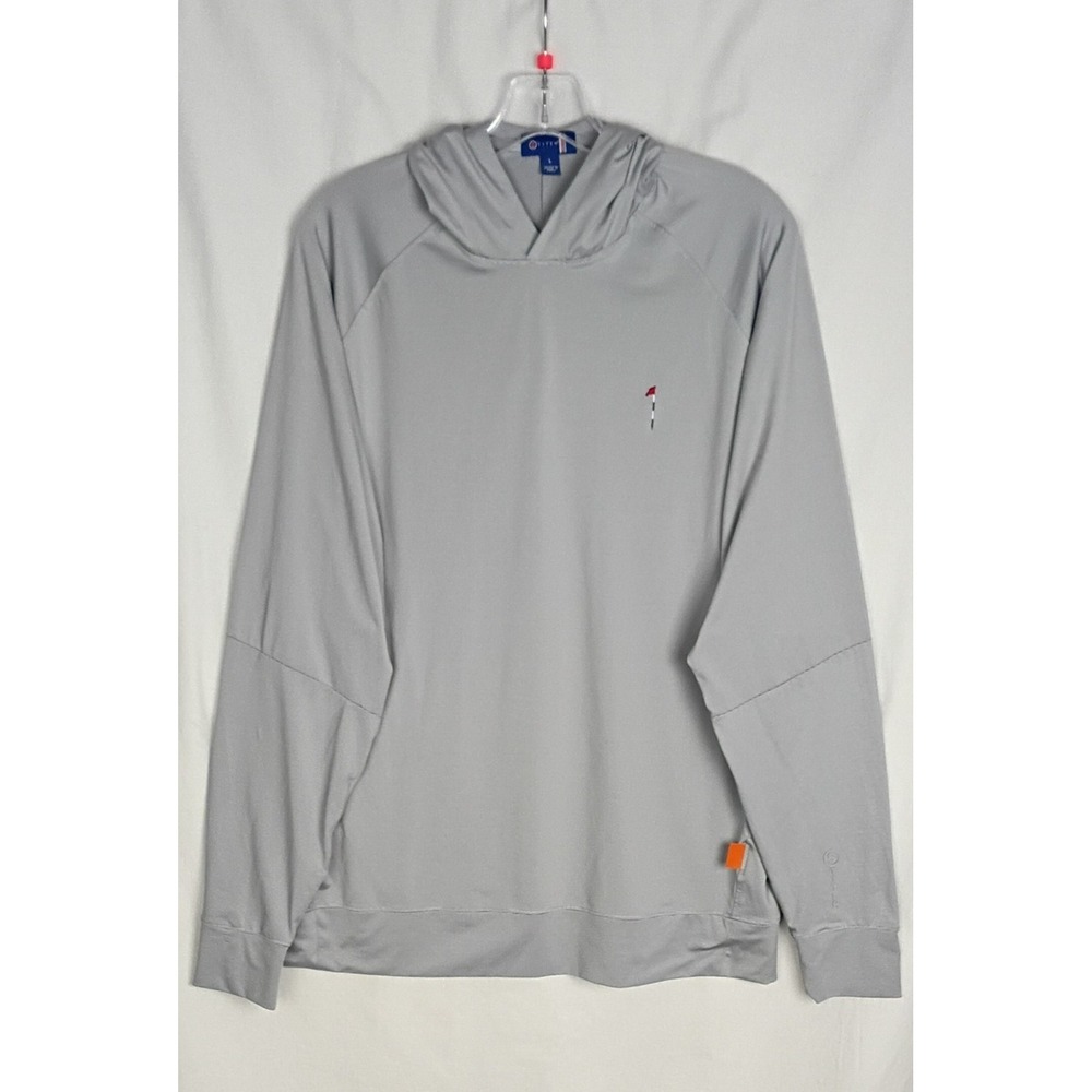 Stitch Golf Scout Micro Striped Hoodie Light Weight Long SleeveGray Men's  Sz L